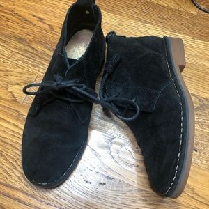Black Suede Hush Puppies Ankle Booties Sz 6